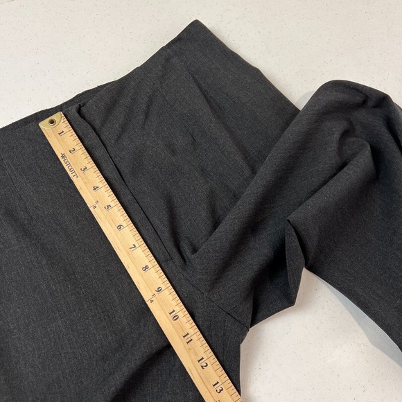 Piazza Sempione Womens Dress Pant Actual 31W Charcoal Pleated High Rise Straight - Picture 8 of 11